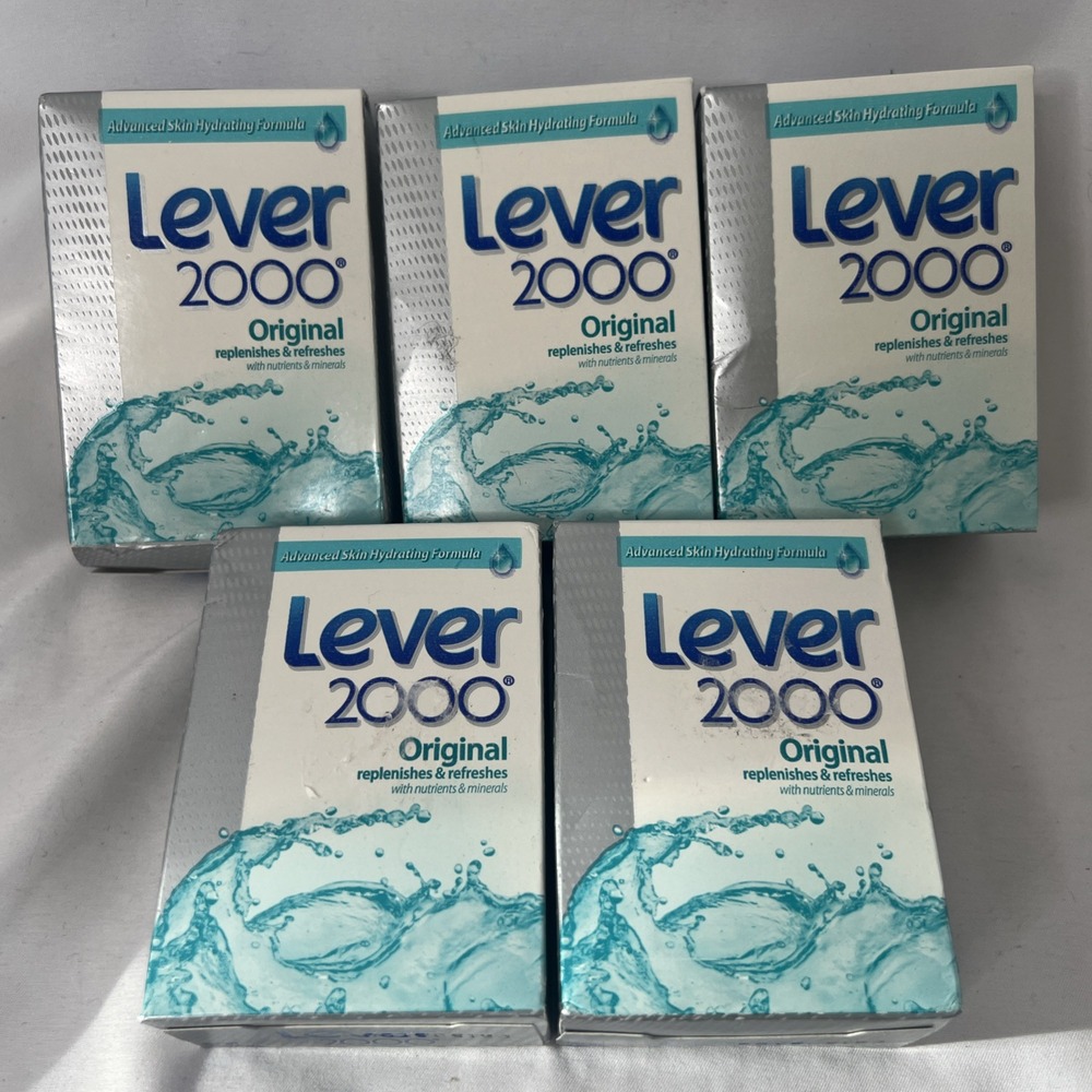 Lever 2000 Original Bar Soap‎ 4.5 OZ  Lot Of 5 SEALED Unilever